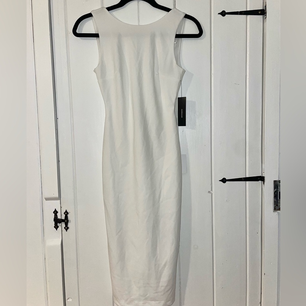 Lulu’s white backless bodycon dress